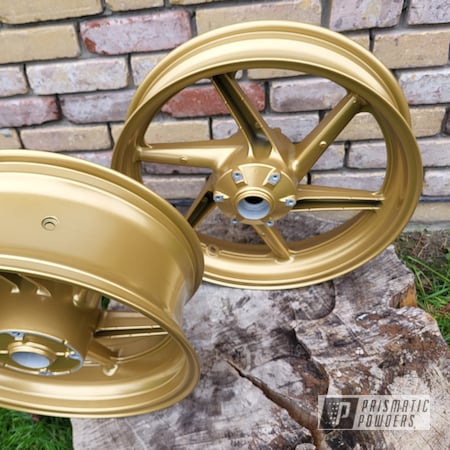 Powder Coating: Wheels,Rims,Motorcycle Wheels,Prismatic Gold II PMB-10879
