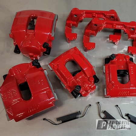 Powder Coating: Automotive Parts,Astatic Red PSS-1738,Automotive,Calipers,Brake Calipers