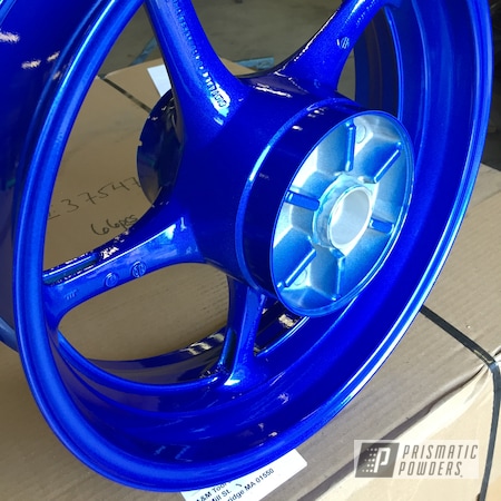 Powder Coating: ANODIZED BLUE UPB-1394,Rims,Automotive Wheels,Super Chrome Plus UMS-10671,Motorcycle Wheels,Wheels