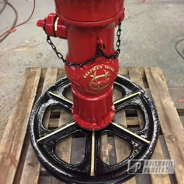 Fire Hydrant In Astatic Red And Gloss Black