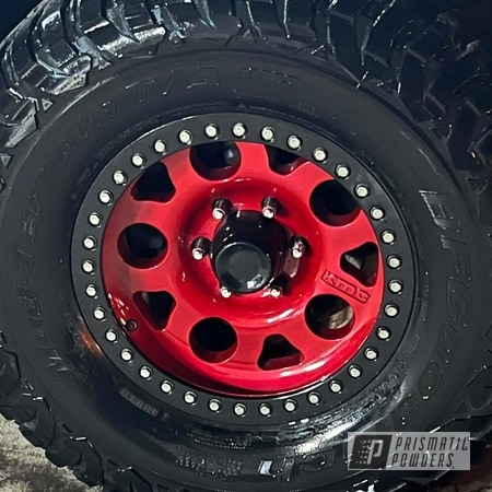 Powder Coating: Wheels,Clear Vision PPS-2974,POLISHED ALUMINUM HSS-2345,LOLLYPOP RED UPS-1506,Rims