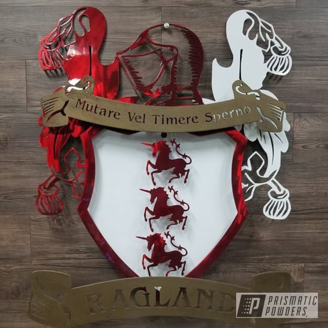 Powder Coated Metal Coat Of Arms Sign