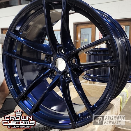 Powder Coating: Wheels,Custom Finish,Rims,Custom Colors,Ford Midnight Blue PMB-5623,Automotive Wheels