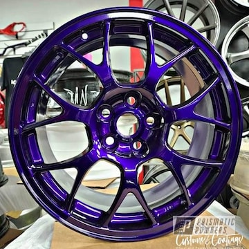 Powder Coated Illusion Purple And Clear Vision Wheel