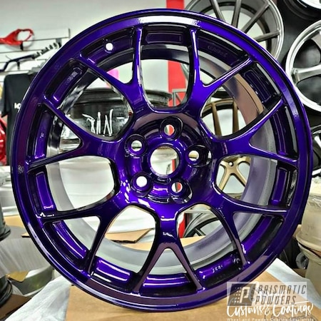 Powder Coating: Rims,Clear Vision PPS-2974,Automotive Wheels,Illusion Purple PSB-4629,Custom Powder Coated Wheels,Wheels