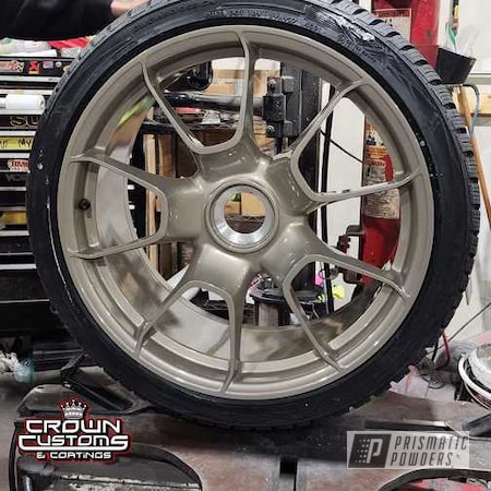 Powder Coating: Wheels,Porsche Wheels,Clear Vision PPS-2974,Custom Wheels,Rims,Powder Coated Wheels,SATIN TITANIUM UMB-1860,Center Lock