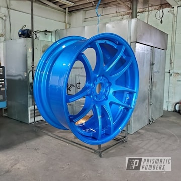 Powder Coated Wheels In Pps-2974 And Pms-4621
