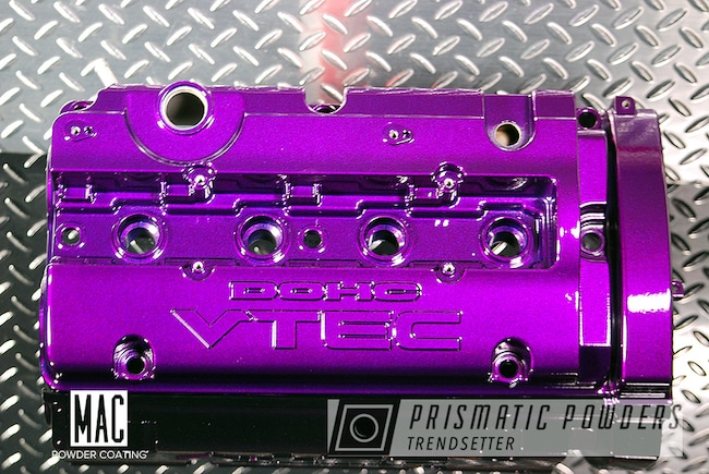Powder Coating: Automotive,Clear Vision PPS-2974,Illusion Berry PMB-6907,Honda Valve Cover,Honda,Engine Parts,Powder Coated Valve Cover,DOHC,DOHC VTEC,Valve Cover