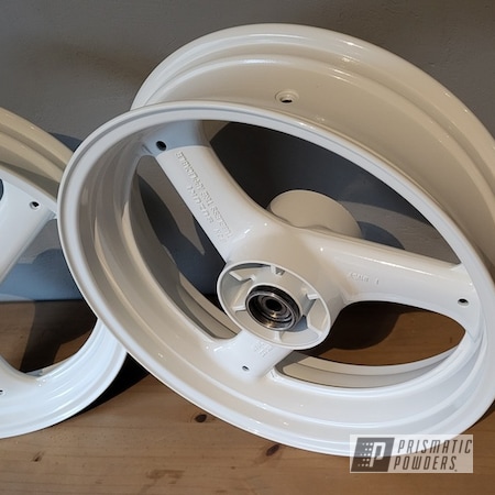 Powder Coating: Motorcycle Rims,Motorcycle Wheels,RAL 9010 Pure White