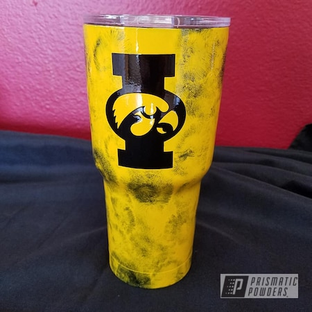 Powder Coating: Ink Black PSS-0106,RAL 1003 Signal Yellow,Tumbler,Drinkware,Clear Vision PPS-2974,Custom Cup