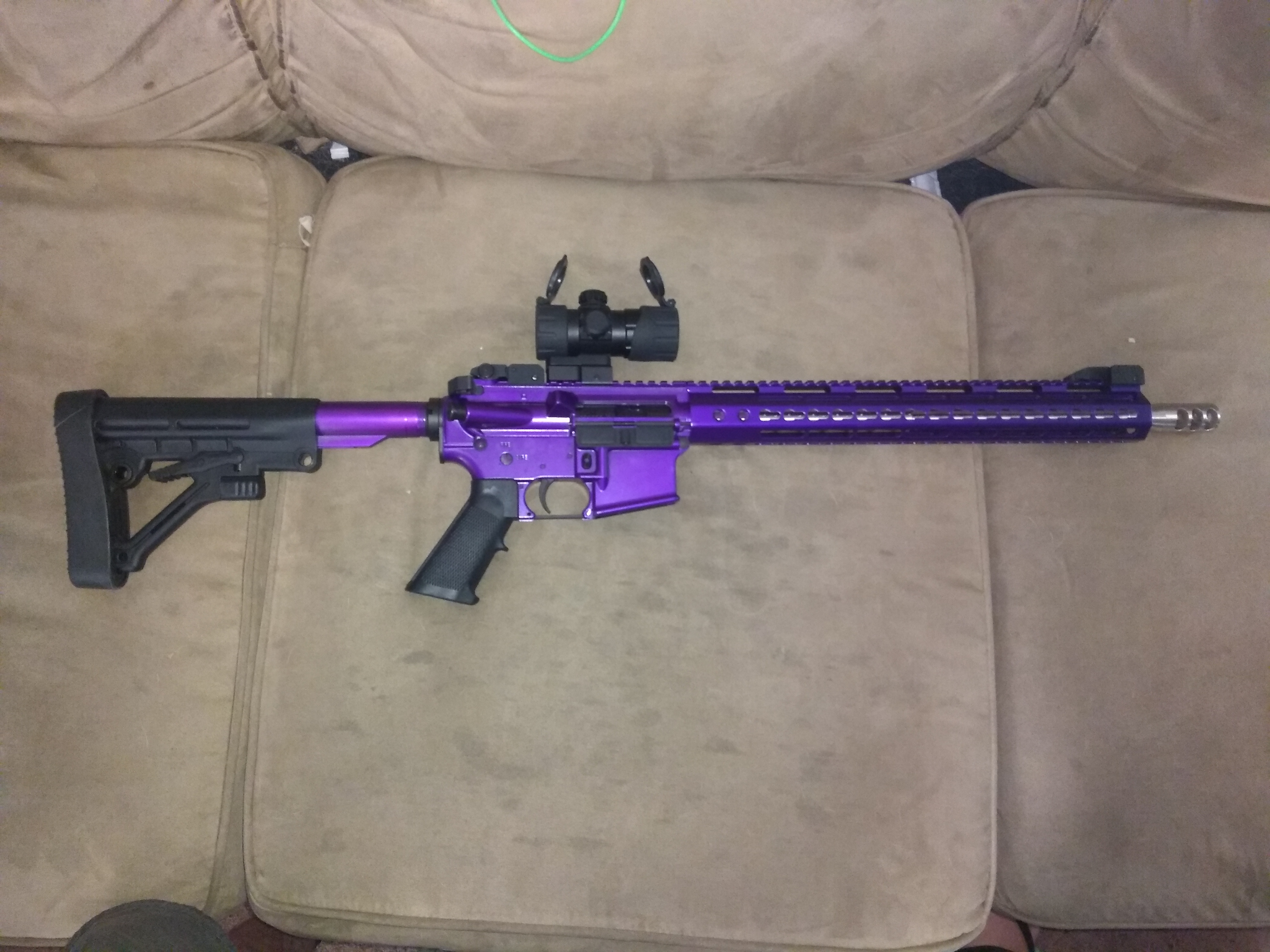 Custom AR-15 Rifle In Illusion Purple with a 3rd Party Clear Coat ...