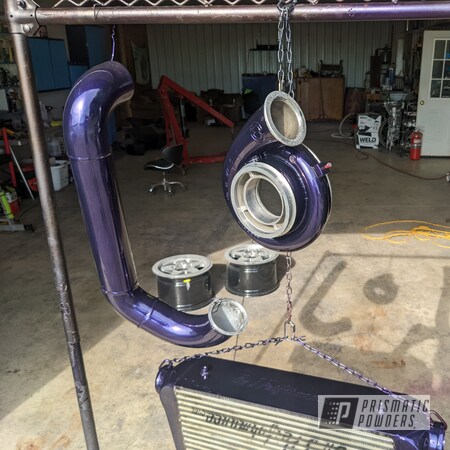 Powder Coating: Automotive,Turbo Parts,Down Tube,Clear Vision PPS-2974,Intercooler,EXTREME PURPLE UMB-2599