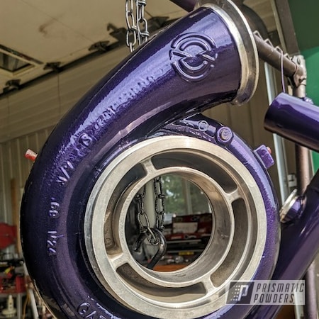 Powder Coating: EXTREME PURPLE UMB-2599,Turbo Parts,Clear Vision PPS-2974,Automotive,Intercooler,Down Tube