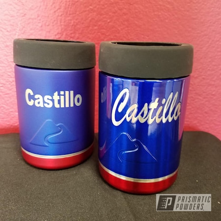 Powder Coating: Cheater Blue PPB-6815,Baseball,LOLLYPOP RED UPS-1506,Drinkware,Chicago Cubs,Casper Clear PPS-4005,Can Koozie,Baseball Theme,MLB Baseball Theme