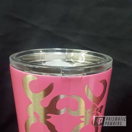 Powder Coating: Miscellaneous,Single Powder Application,Custom Cup,Breast Cancer Awareness Theme,RAL 4003 Heather Violet
