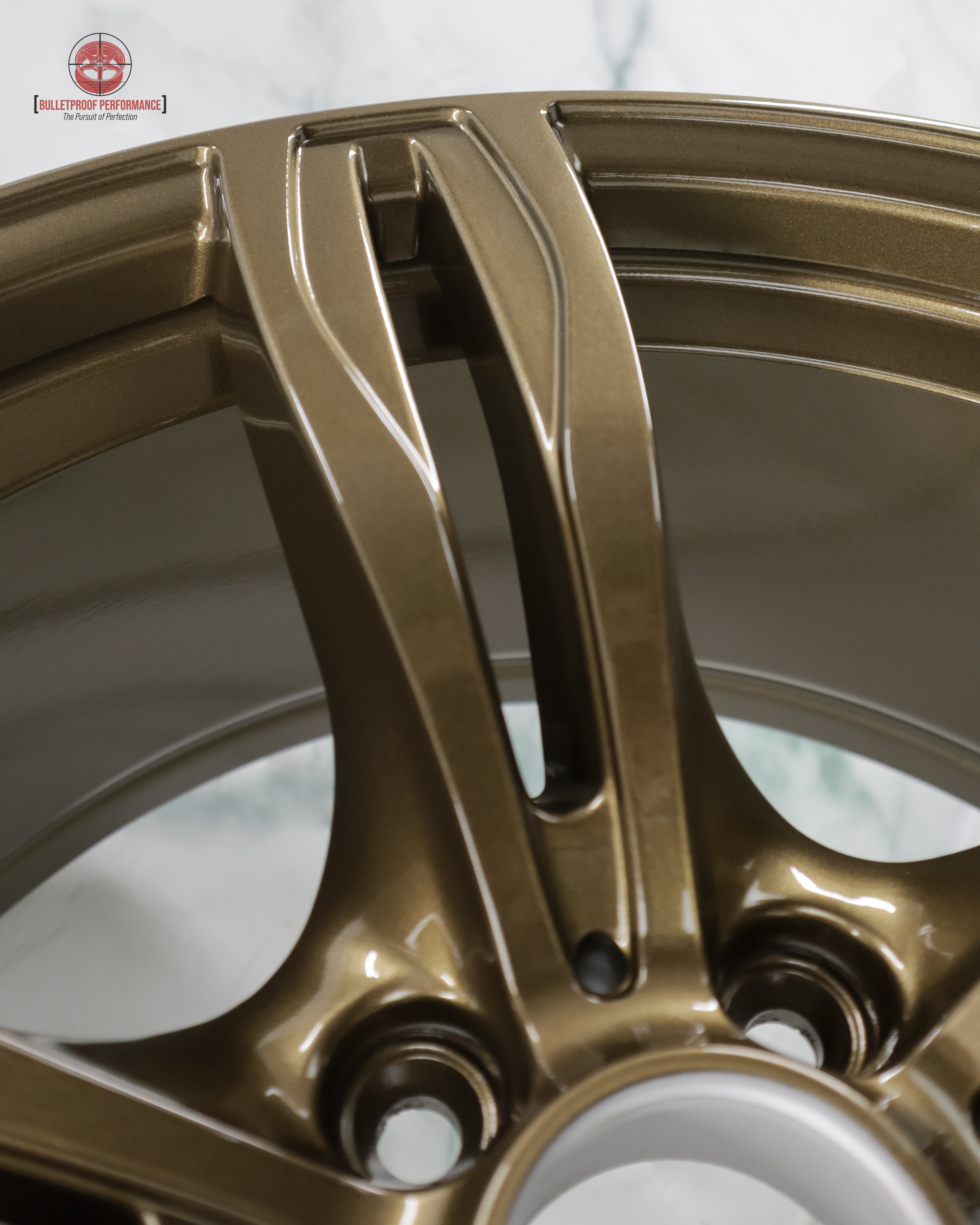 Bronze Rim Jesko Rims in a Bronze Chrome Finish | Prismatic Powders