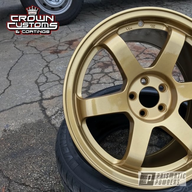 Te37 Replica Wheels In Clear Vision And Spanish Gold