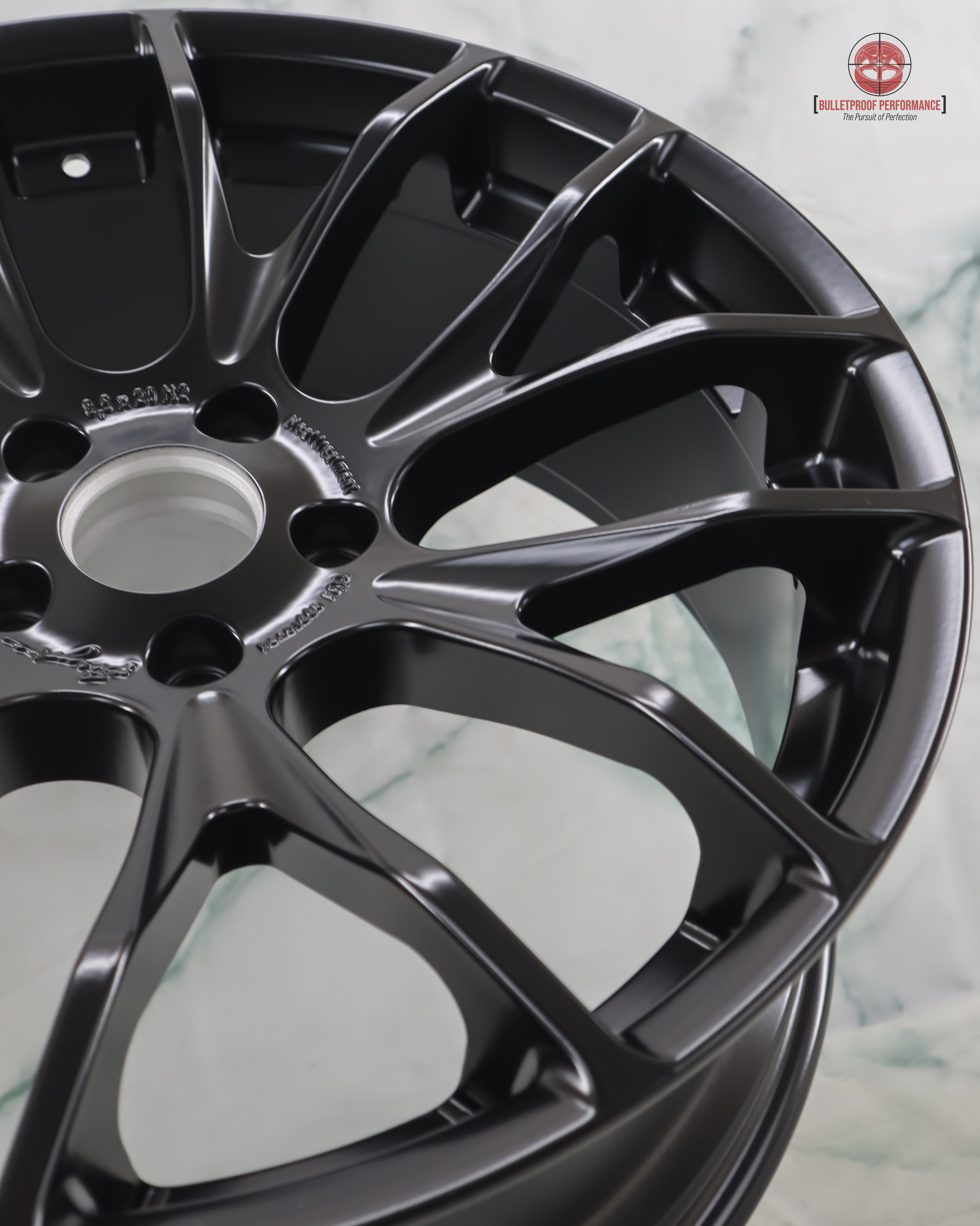 Powder Coated Raptor Rims Wheels in a Semi Gloss Black Finish | Prismatic Powders
