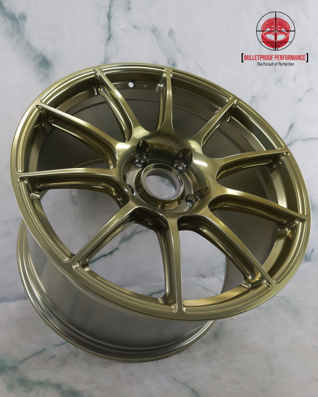 Anidized Rims Rims powder coated in Anodized Brass PPB-1500 | Prismatic Powders