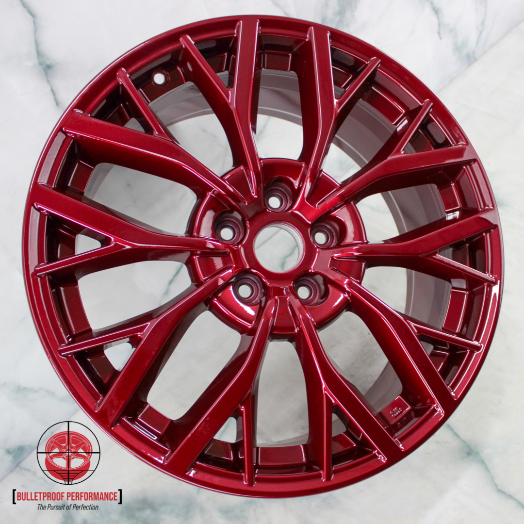 Wheels with a Clear Vision and Illusion Cherry Finish | Prismatic Powders