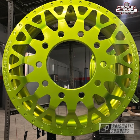 Powder Coating: Monster Truck,Illusion Shocker PMB-10050,Two Piece Wheels,Illusion Series Powder Coating,Clear Vision PPS-2974,American Force Wheels,Automotive,Wheels