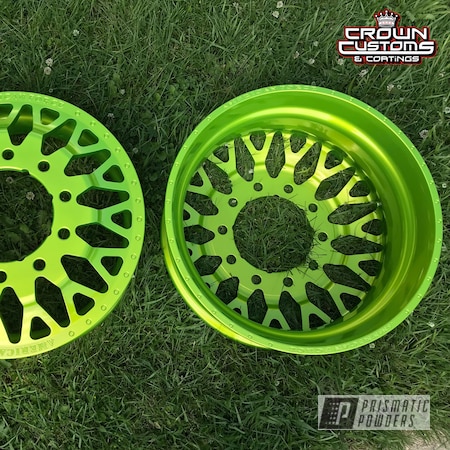 Powder Coating: Wheels,Automotive,Clear Vision PPS-2974,Monster Truck,Two Piece Wheels,American Force Wheels,Illusion Shocker PMB-10050,Illusion Series Powder Coating