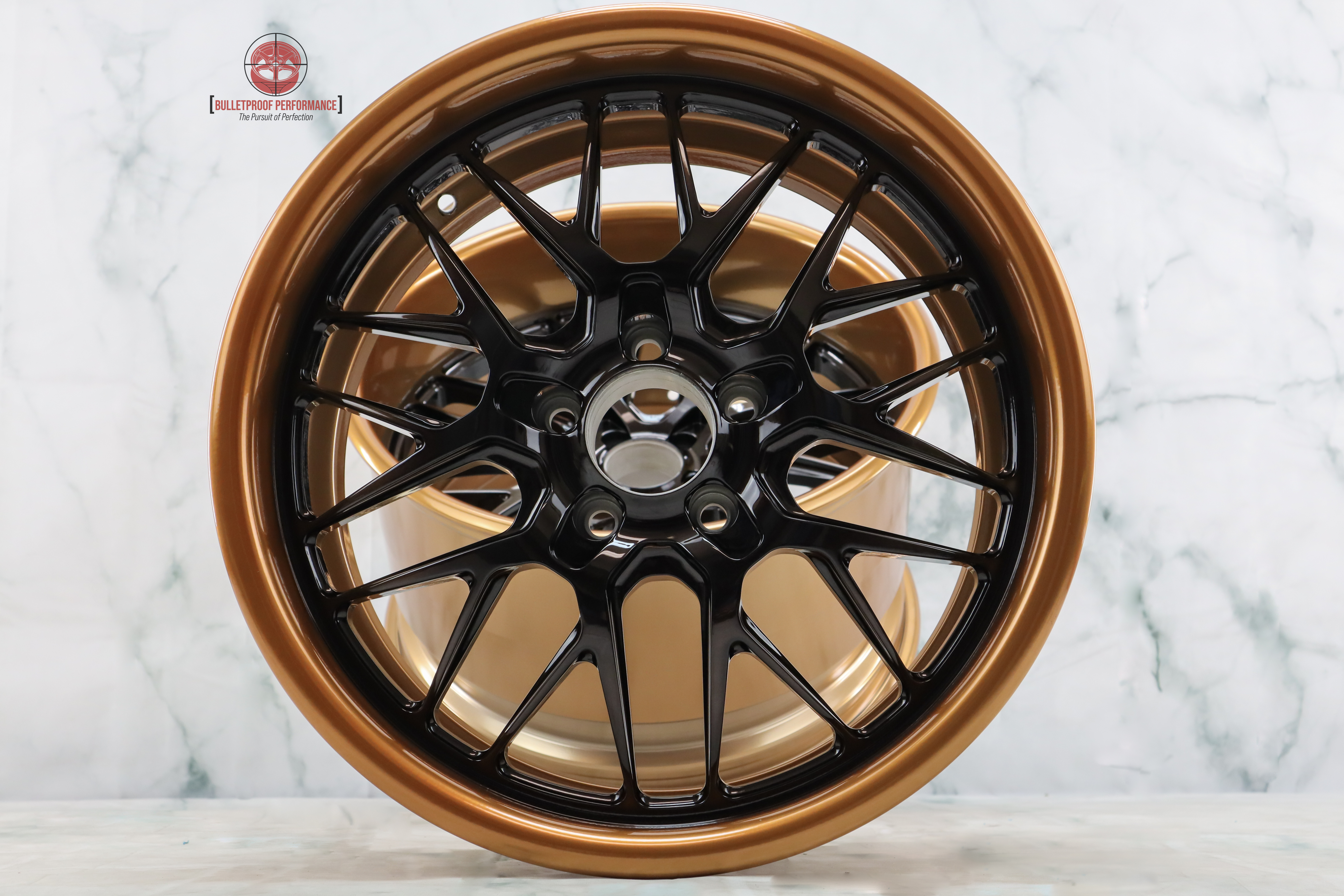 Two Tone Rays Rims Two Tone Rims Powder Coated in Cashmere Copper UPB-4650 and Lazer ...