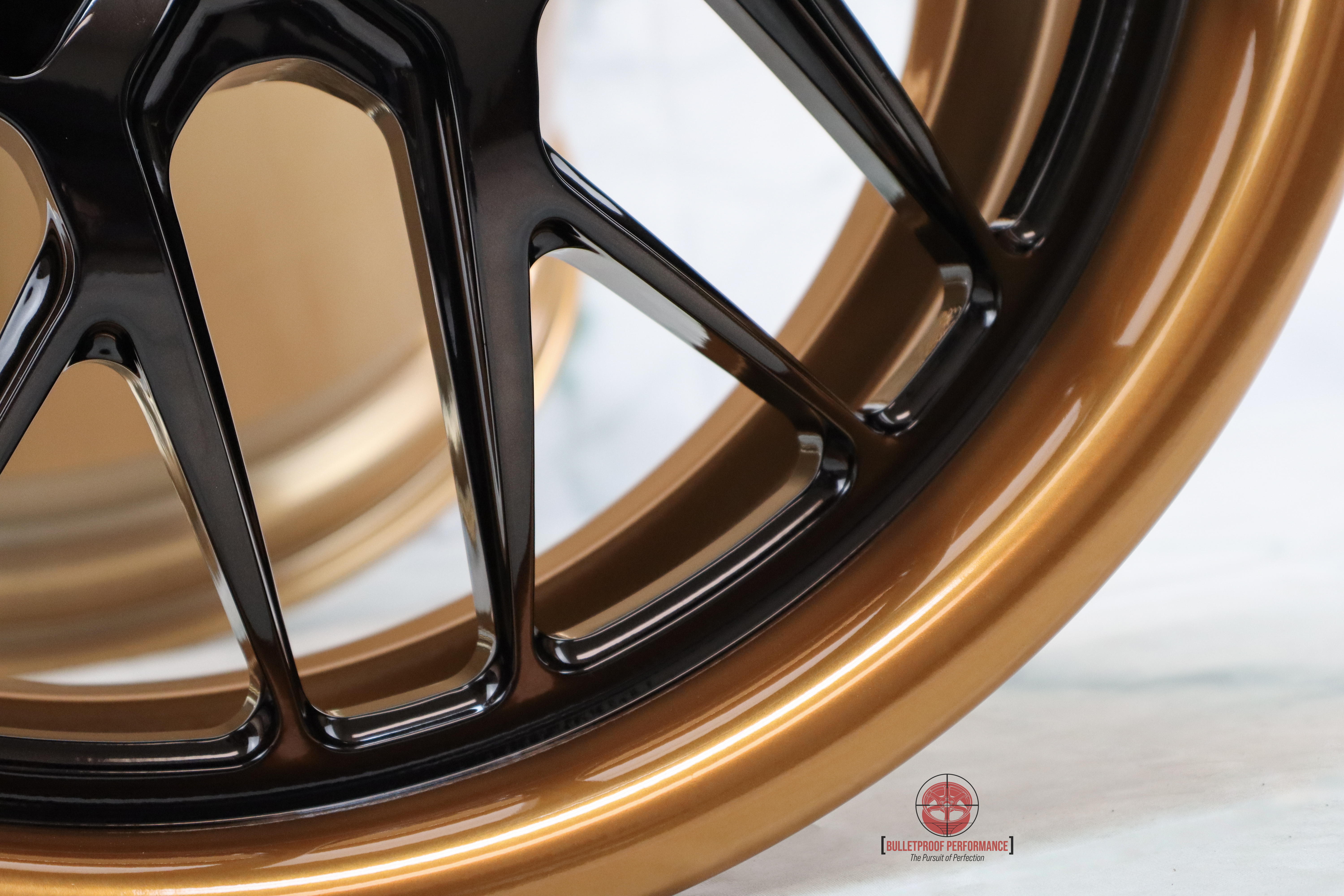 Two Tone Rays Rims Two Tone Rims Powder Coated in Cashmere Copper UPB-4650 and Lazer ...