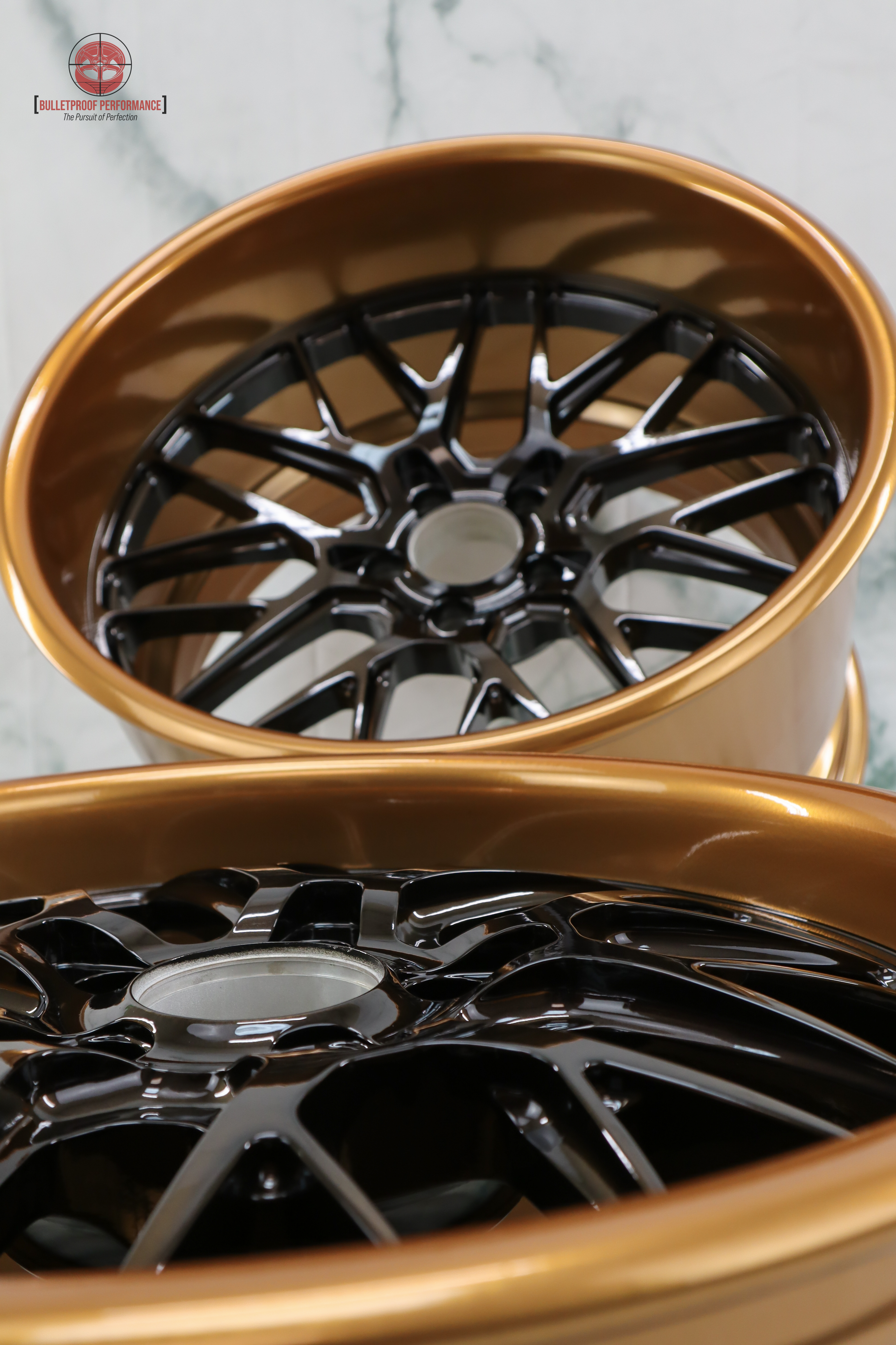 Two Tone Rims Powder Coated in Cashmere Copper UPB-4650 and Lazer ...