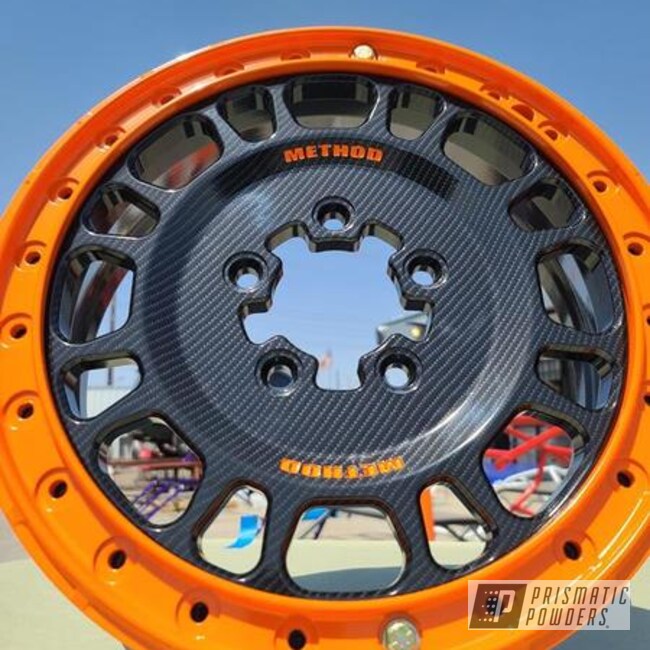 Carbon Dip Wheel With Orange Beadlock