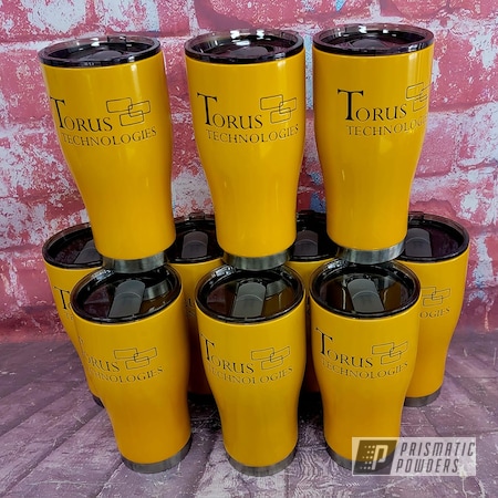 Powder Coating: Sudden Yellow PSS-2127,Tumbler,Drinkware,Custom Tumbler Cup,30oz Tumbler,Custom Powder Coated Tumbler Cup