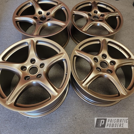 Powder Coating: Aluminum Wheels,19" Aluminum Rims,Highland Bronze PMB-5860,Rims,Automotive Wheels,Aluminum Rims,Custom Wheels,Wheels
