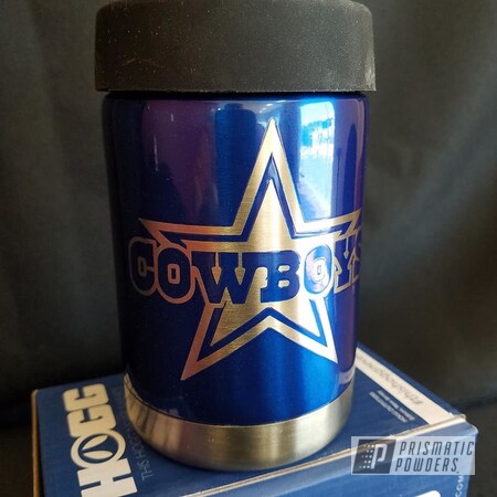 Powder Coating: Custom Cups,Cheater Blue PPB-6815,Drinkware,Dallas Cowboys,NFL,Can Koozie,NFL Football