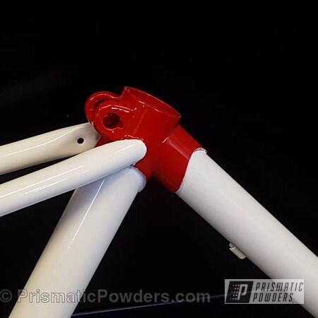 Powder Coating: RAL 9003 Signal White,Bicycles,Bike Frame,RAL 3002 Carmine Red,Cerakote MC-160 Clear Top Coat
