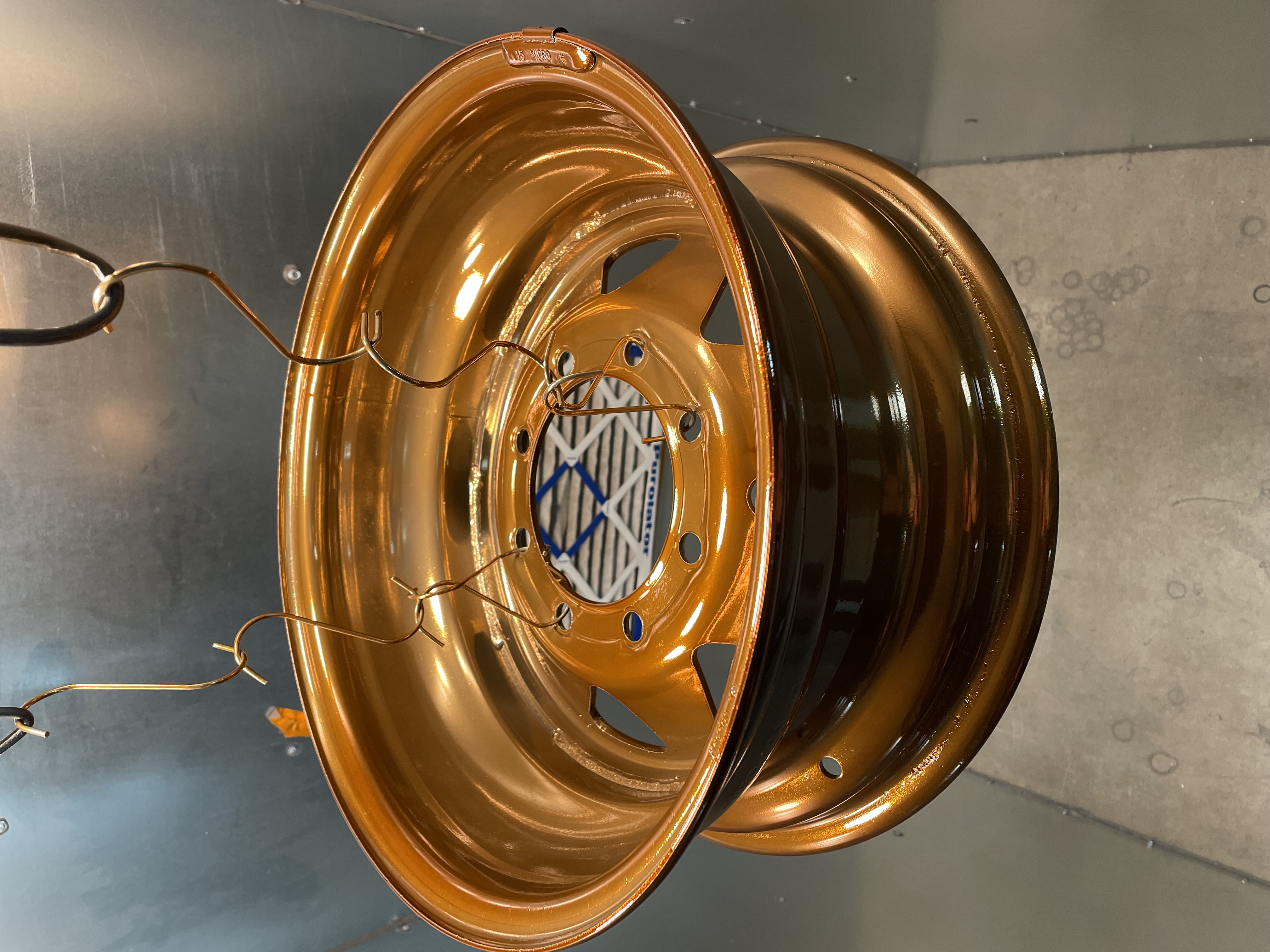 Copper Rimd Wheel with a Transparent Copper and Super Chrome Plus Finish ...