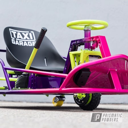 Powder Coating: Crazy Cart,Illusion Lime Time PMB-6918,Drift Cart,Drift,Illusion Pink PMB-10046,Go Cart,Clear Vision PPS-2974,Manta Green PSS-10645,Illusion Purple PSB-4629,Taxi Garage,Taxi Garage Crazy Cart