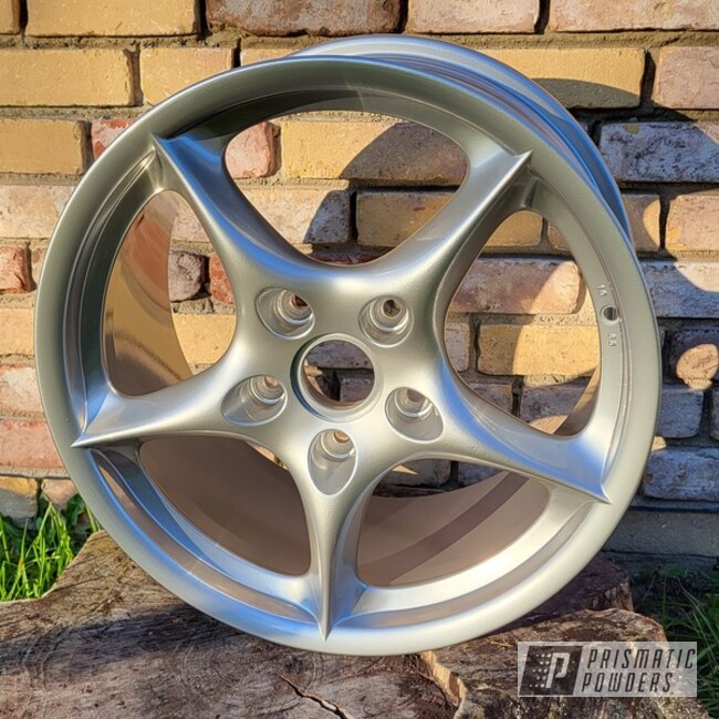 Powder Coated Clear Vision And Polished Aluminum Porsche Wheels