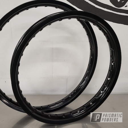 Powder Coating: RAL 9005 Jet Black,Motorcycle Wheels