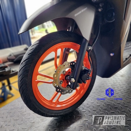 Powder Coating: Wheels,Rims,Motorcycle Wheels,KTM Orange II PSB-10650