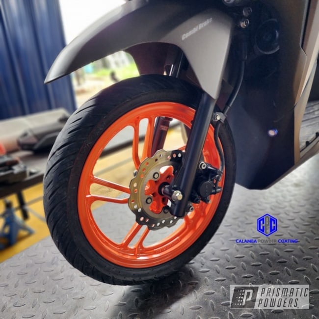 Powder Coated Ktm Orange Ii Motorcycle Wheels