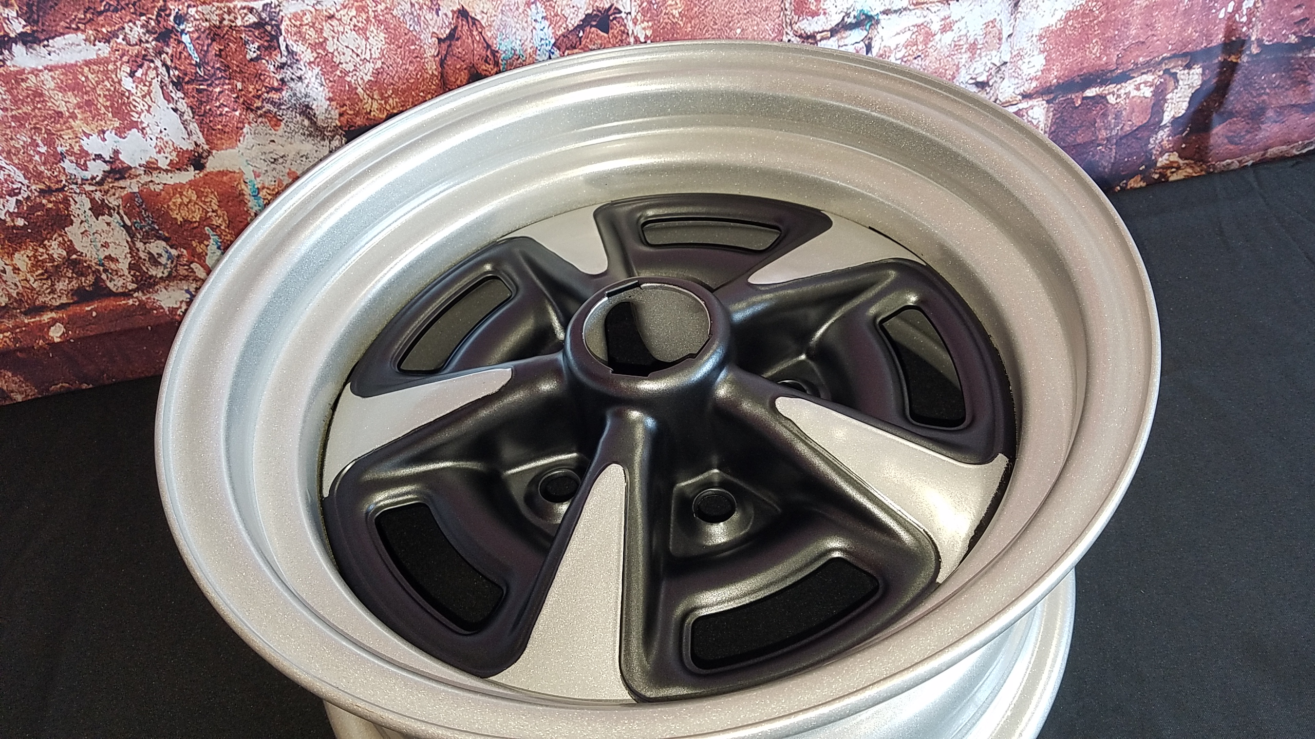 Pontiac Rims Powder Coated In Heavy Silver And Sterling Black ...