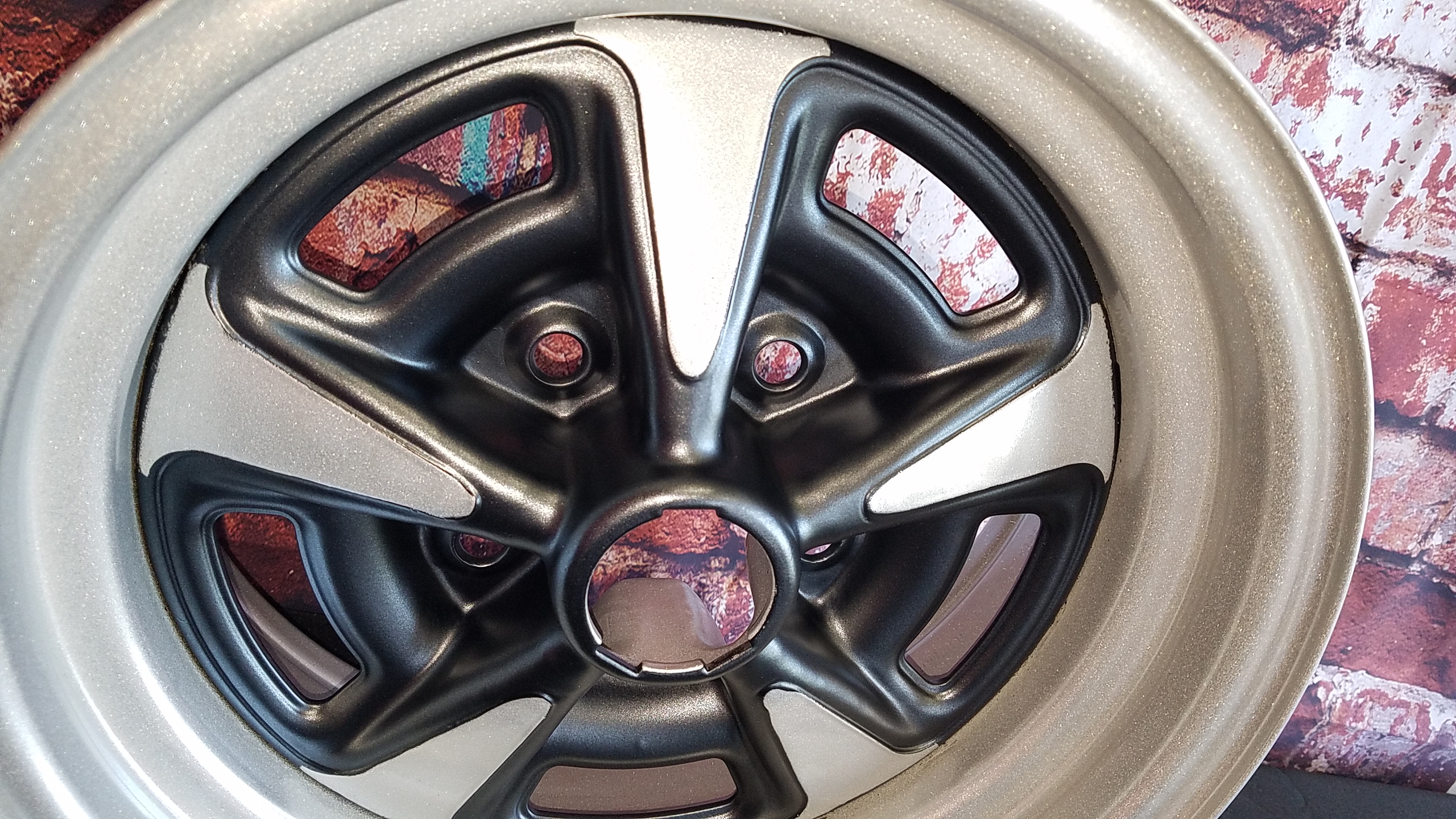 Pontiac Rims Powder Coated In Heavy Silver And Sterling Black ...