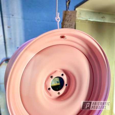 Powder Coating: Wheels,Custom Rims,Custom Wheels,Rims,Pink Wheel,powder coated,Matte Finish,Pink Chalk PSS-6954,Pink Wheels