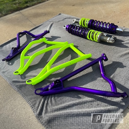 Powder Coating: Illusion Purple PSB-4629,Polaris RZR,Clear Vision PPS-2974,side by side,RZR,Two Tone,Honda Yellow PMB-1657,Suspension