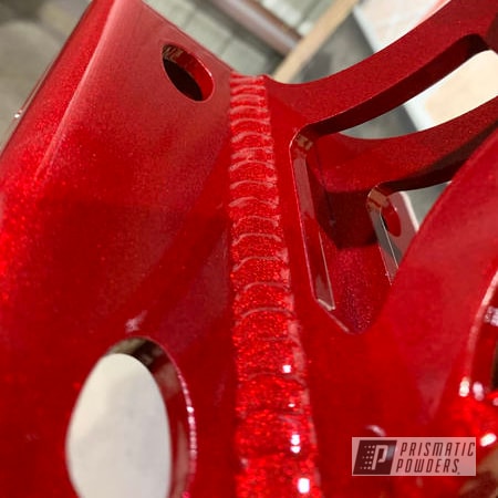Powder Coating: Outlaw Fab,Automotive,Clear Vision PPS-2974,Illusion Red PMS-4515,Prismatic Powders,Axle Parts