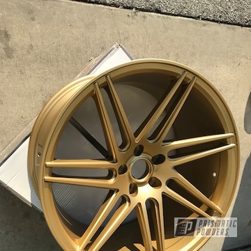 Powder Coated Wheels In Satin Poly Gold