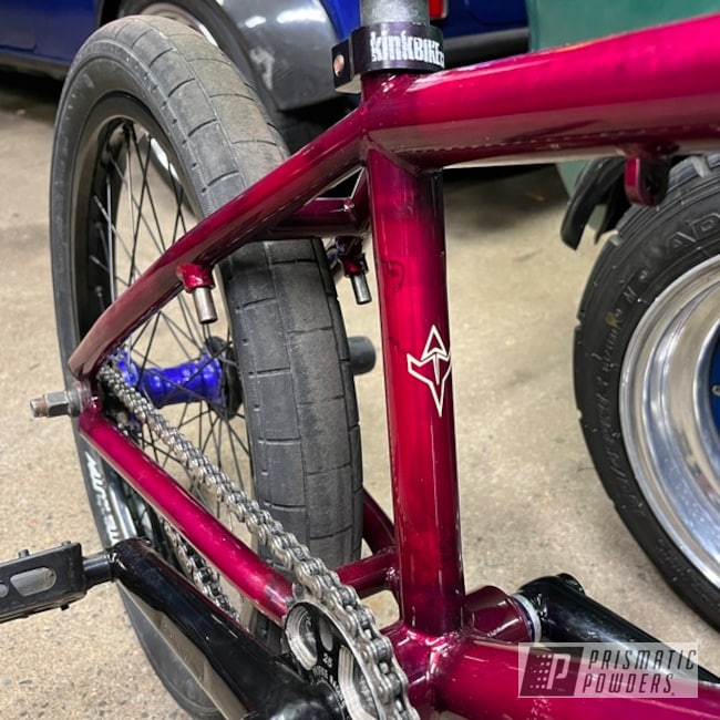 Powder Coated Transparent Raspberry Bmx Bike Frame
