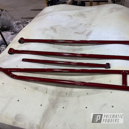 Powder Coating: Automotive,Suspension Parts,Clear Vision PPS-2974,Coil Spring,Illusion Cherry PMB-6905