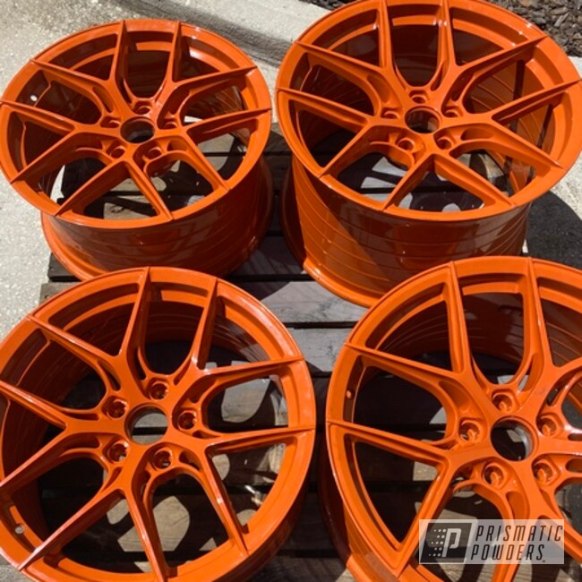 Powder Coated Illusion Tangerine Twist And Clear Vision Rims