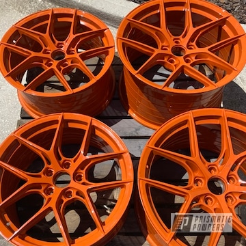Powder Coated Illusion Tangerine Twist And Clear Vision Rims